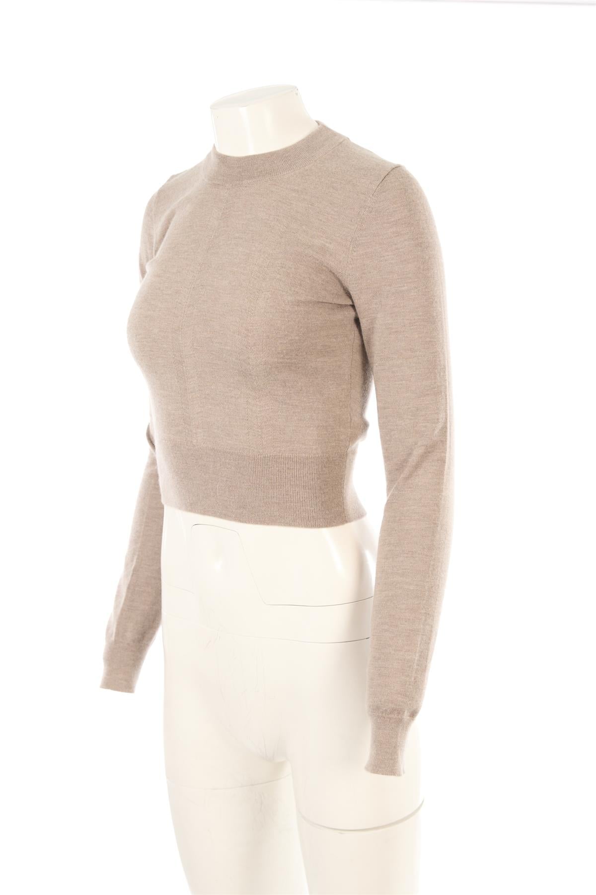 JOSEPH BROWN CASHMERE SWEATER XSMALL