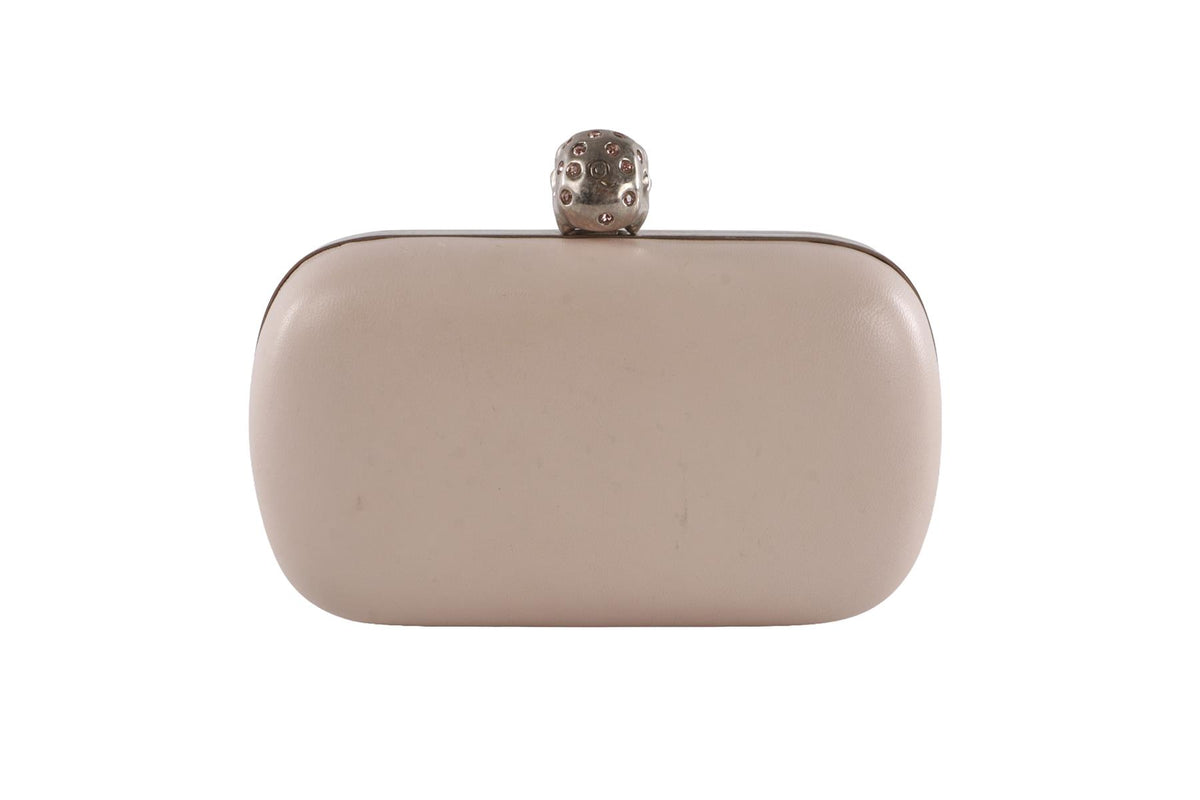 ALEXANDER MCQUEEN PINK LEATHER CLUTCH