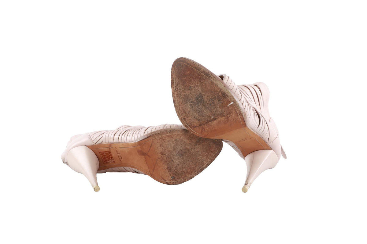 GIVENCHY PINK LEATHER ANKLE BOOTS EU 38.5 UK 5.5 US 8.5