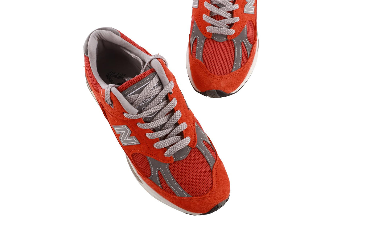 NEW BALANCE ORANGE 991V2 VIBRANT CHROMA SNEAKERS EU 38.5 UK 5.5 US 6