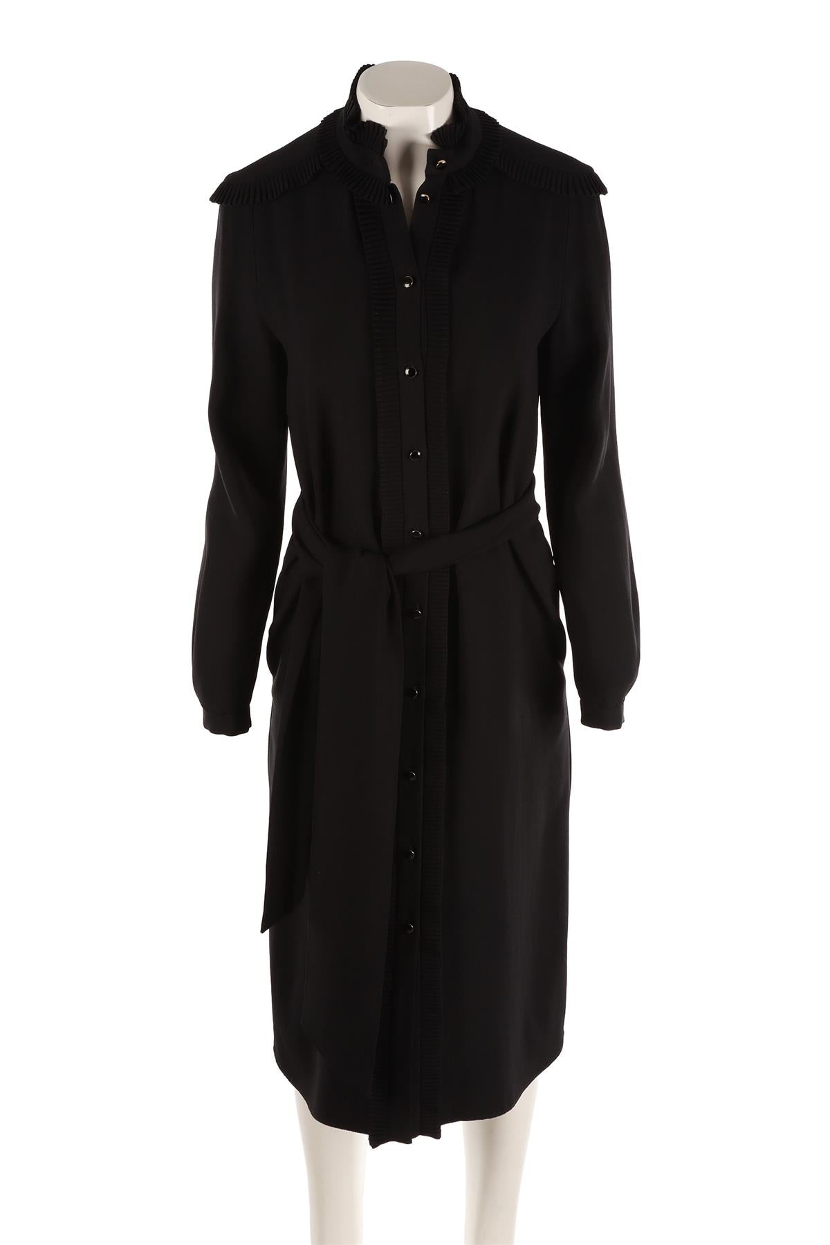 VANESSA SEWARD BLACK CREPE MIDI DRESS FR 38 UK 10