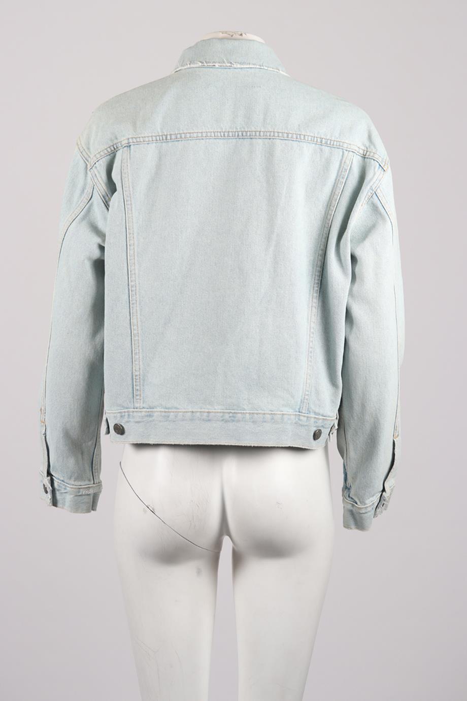 GRLFRND DISTRESSED DENIM JACKET MEDIUM