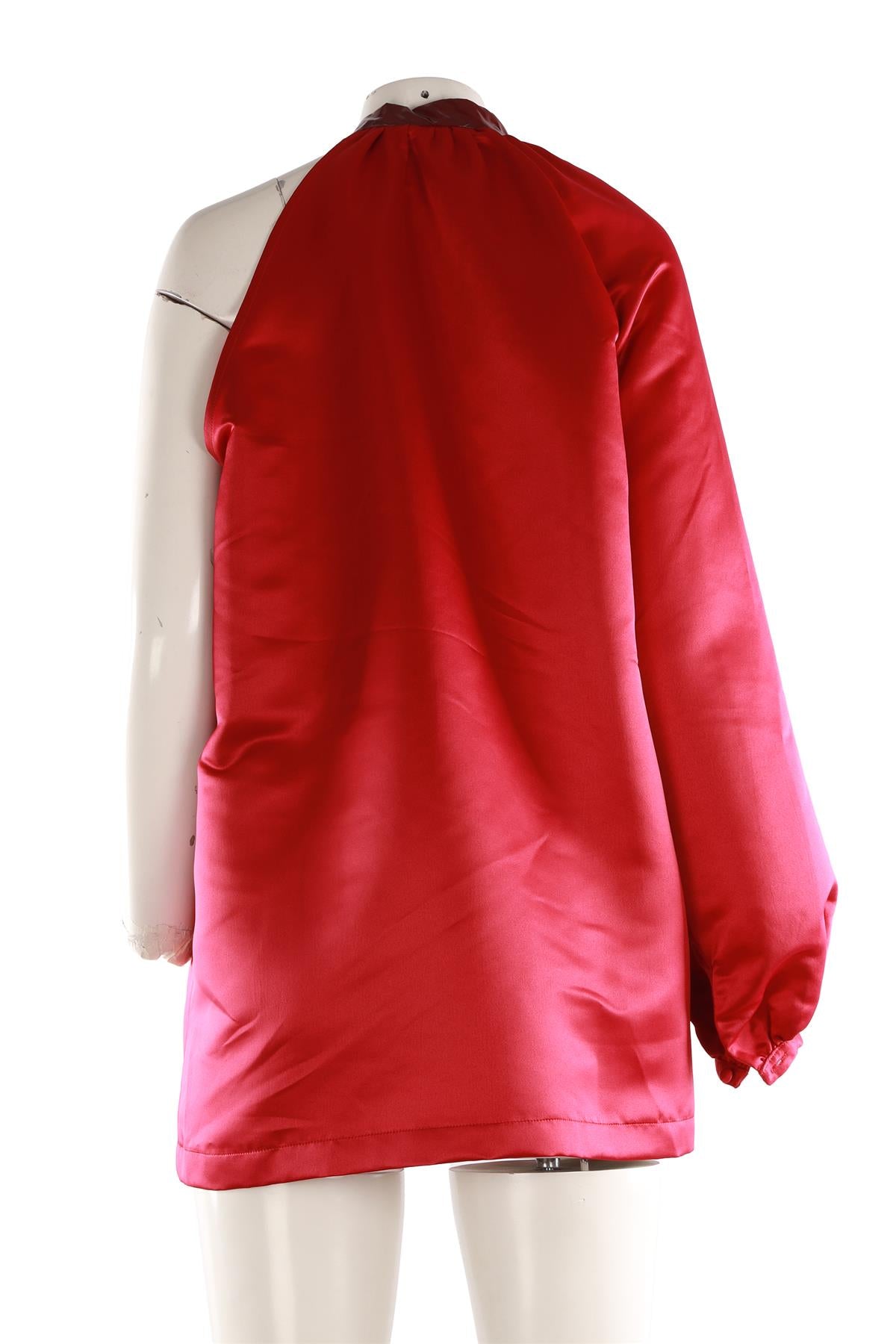 KIMBERLY GOLDSON PINK SATIN TOP MEDIUM