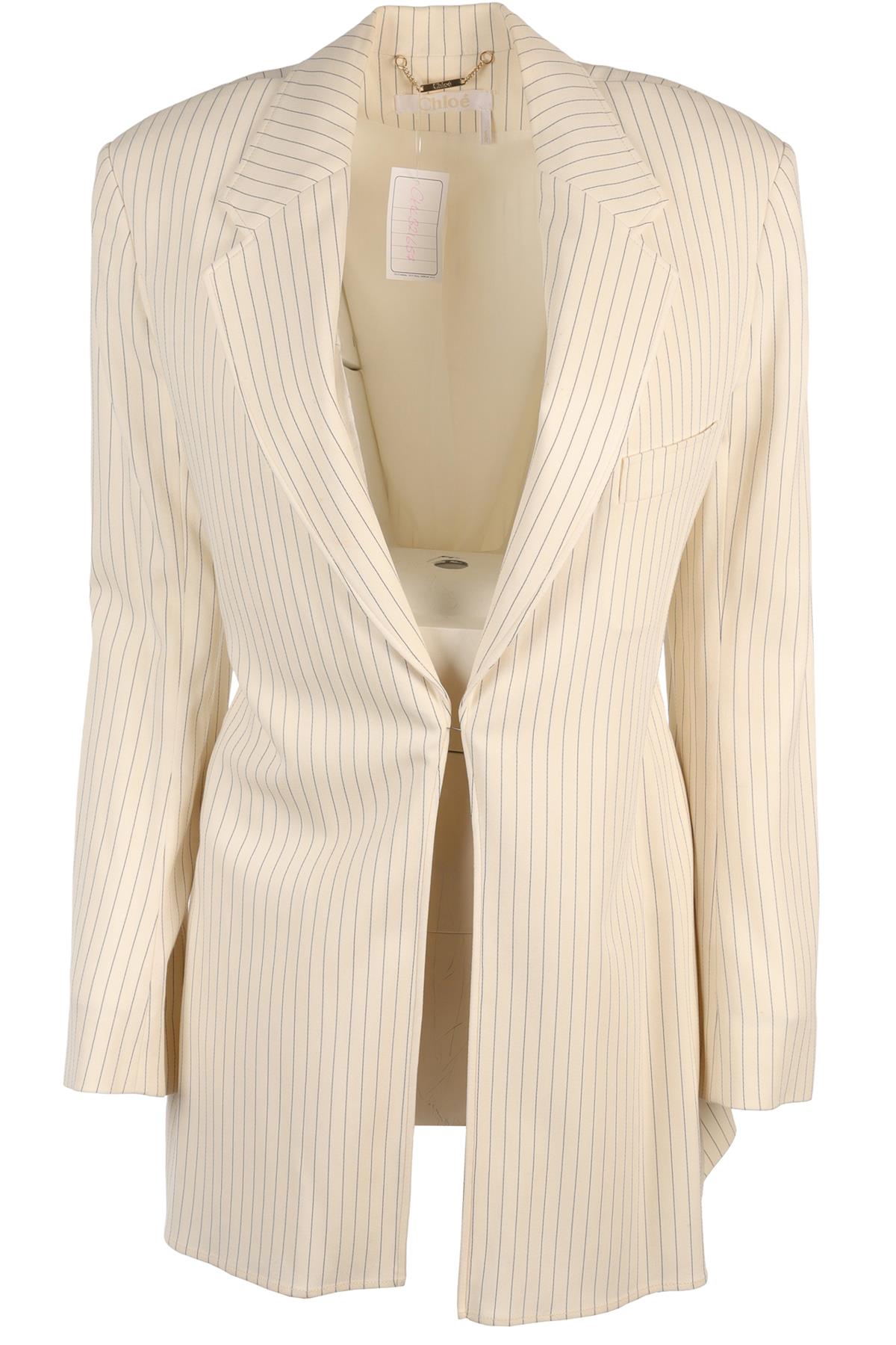 CHLOÉ CREAM WOOL BLAZER FR 36 UK 8