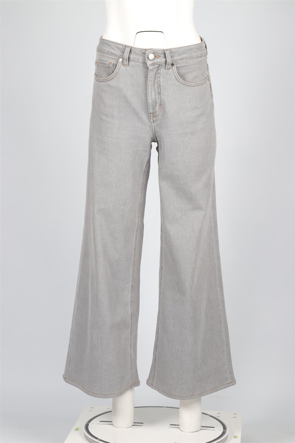 ME+EM GREY HIGH RISE WIDE LEG JEANS W26 UK 8