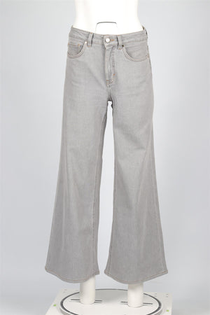 ME+EM GREY HIGH RISE WIDE LEG JEANS W26 UK 8