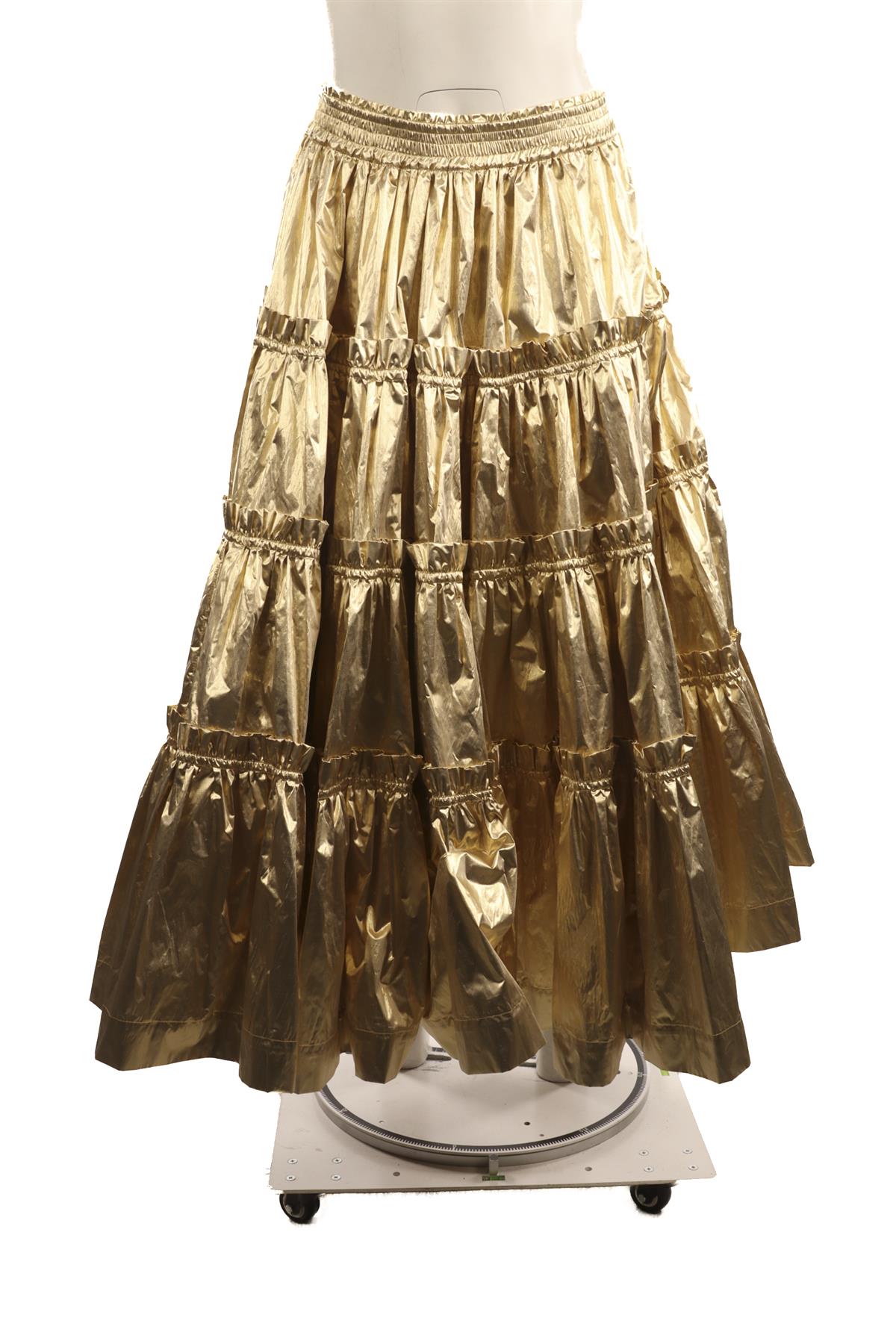 MOLLY GODDARD GOLD LUREX MAXI SKIRT UK 8