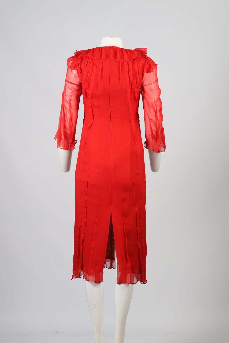 DOLCE & GABBANA SILK MIDI DRESS IT 42 UK 10