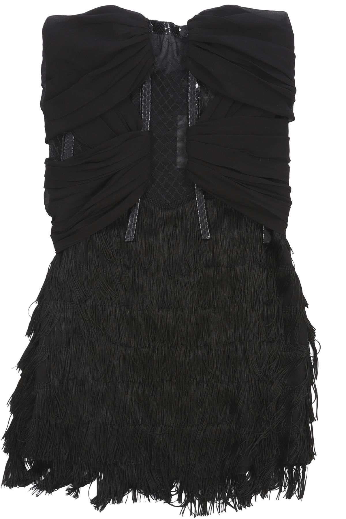 DSQUARED2 BLACK SILK MINI DRESS IT 40 UK 8