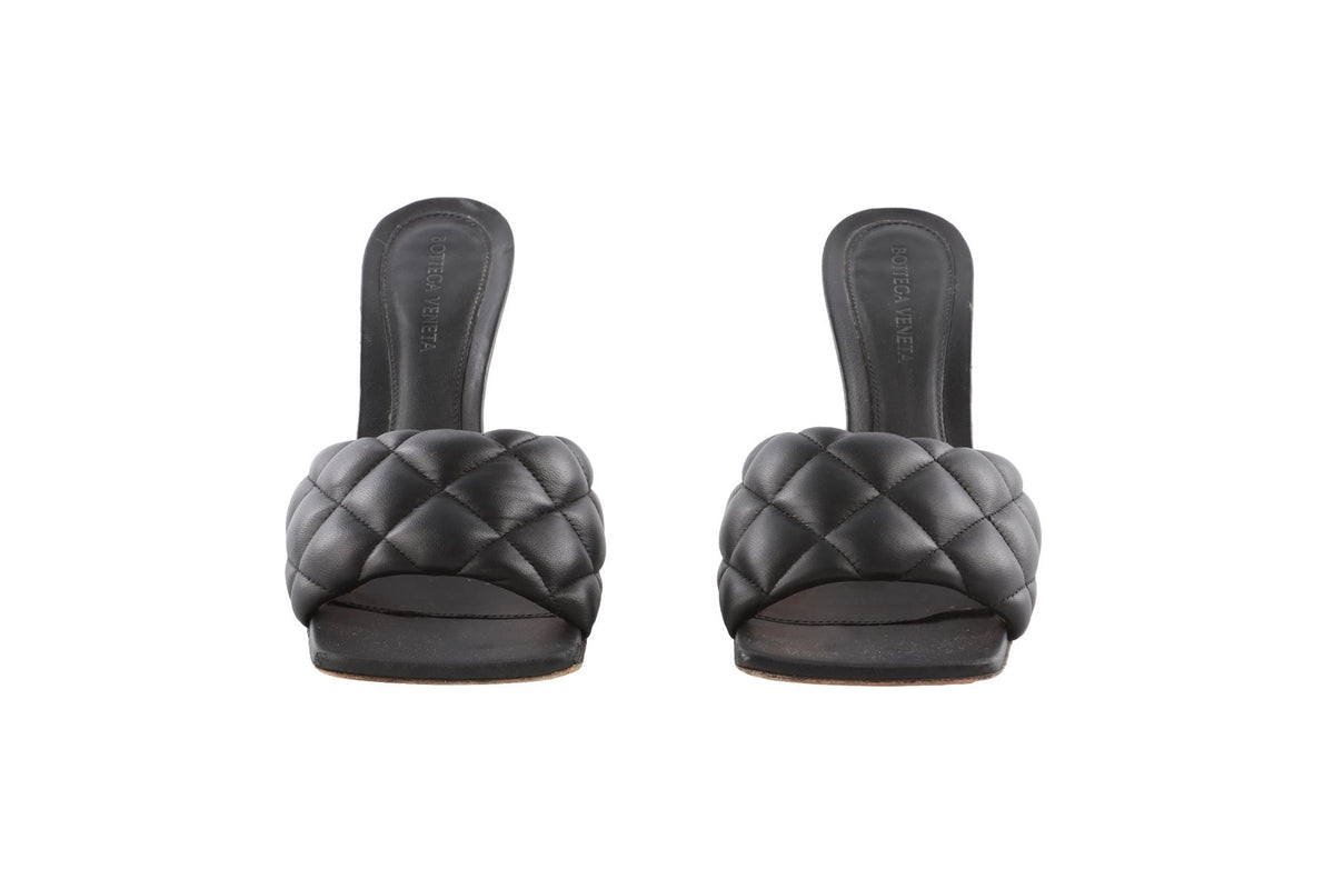 BOTTEGA VENETA BLACK LEATHER MULES EU 38 UK 5 US 8