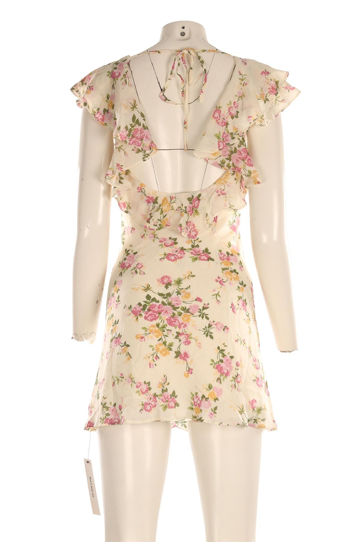 REFORMATION MULTI CREPE MINI DRESS US 2