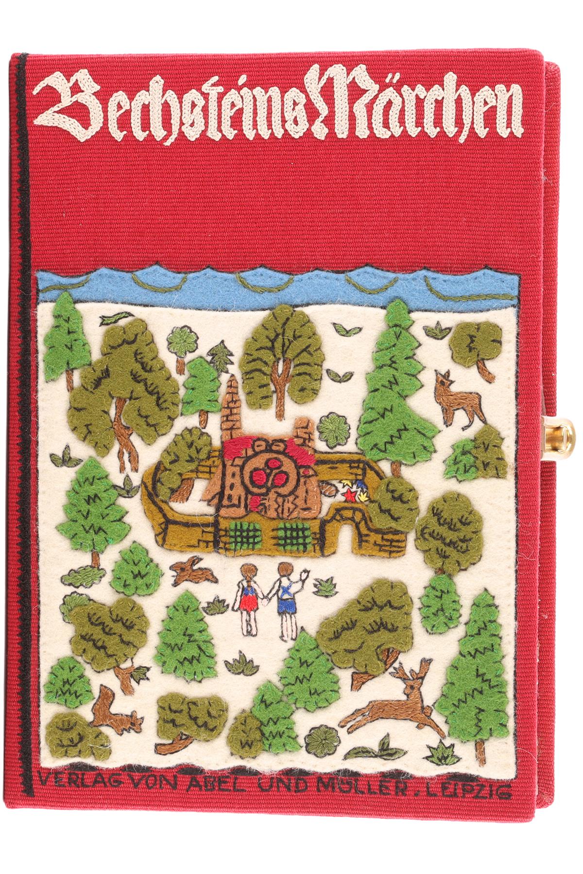OLYMPIA LE TAN RED FOREST HANSEL AND GRETEL FABRIC CLUTCH