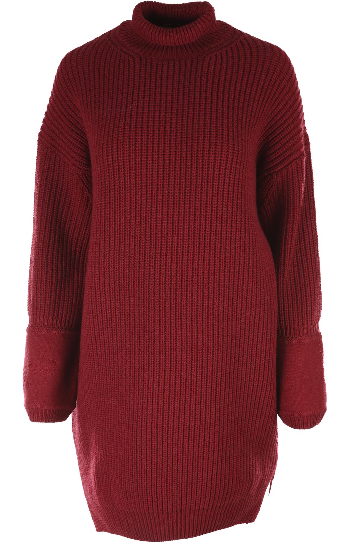 FENDI BURGUNDY CASHMERE MINI DRESS IT 38 UK 6