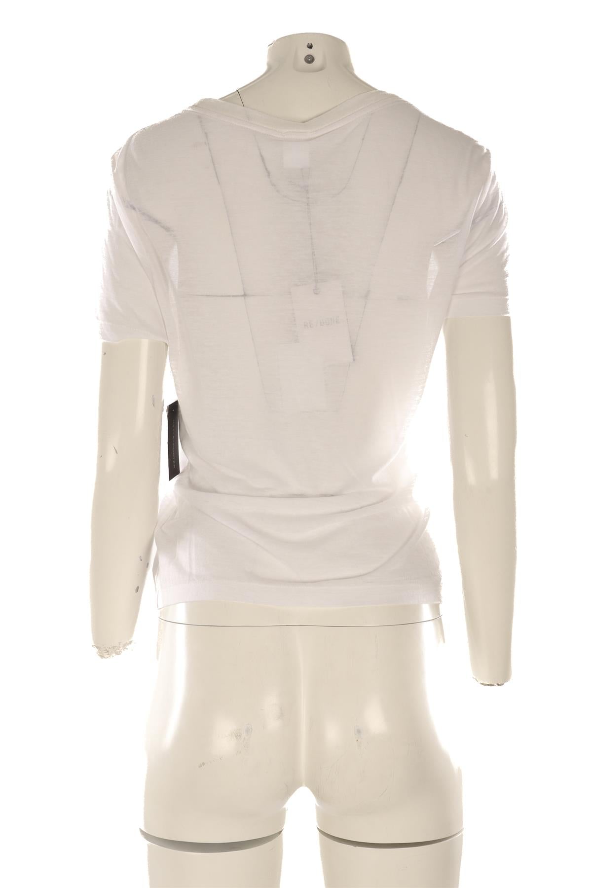 RE/DONE WHITE COTTON T-SHIRT LARGE