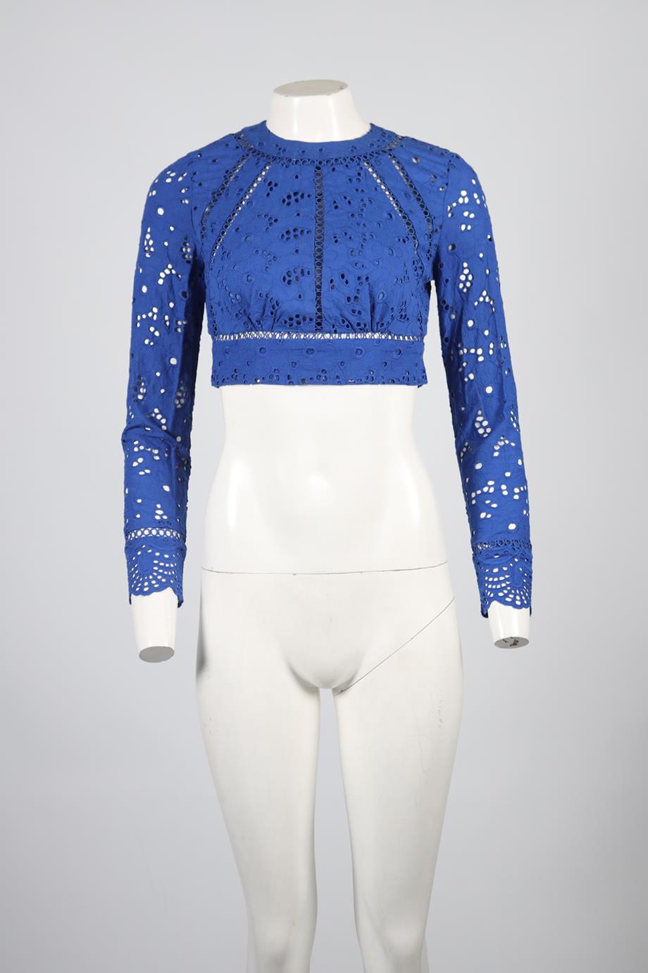 ZIMMERMANN CROPPED COTTON TOP UK 8