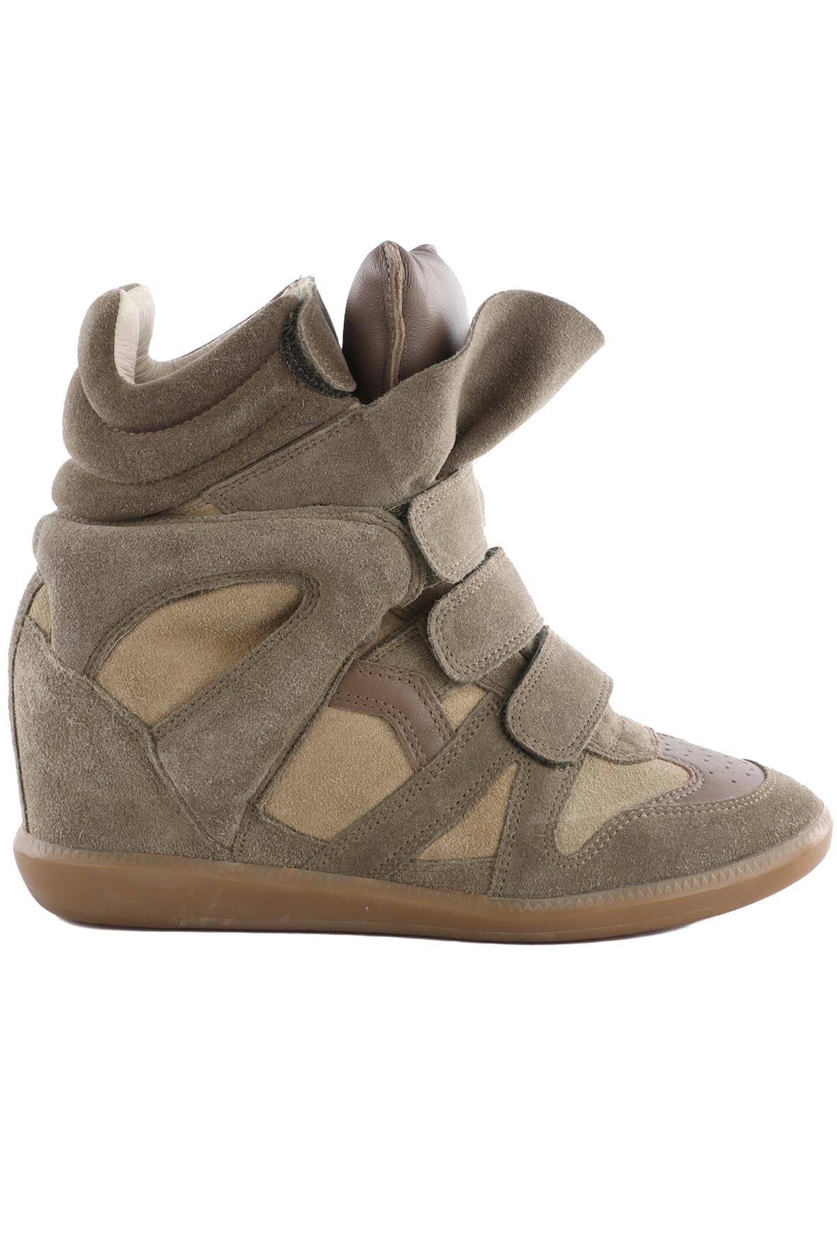 Isabel Marant Green Bekett Suede Wedge Sneakers EU 39 UK 6 US 9