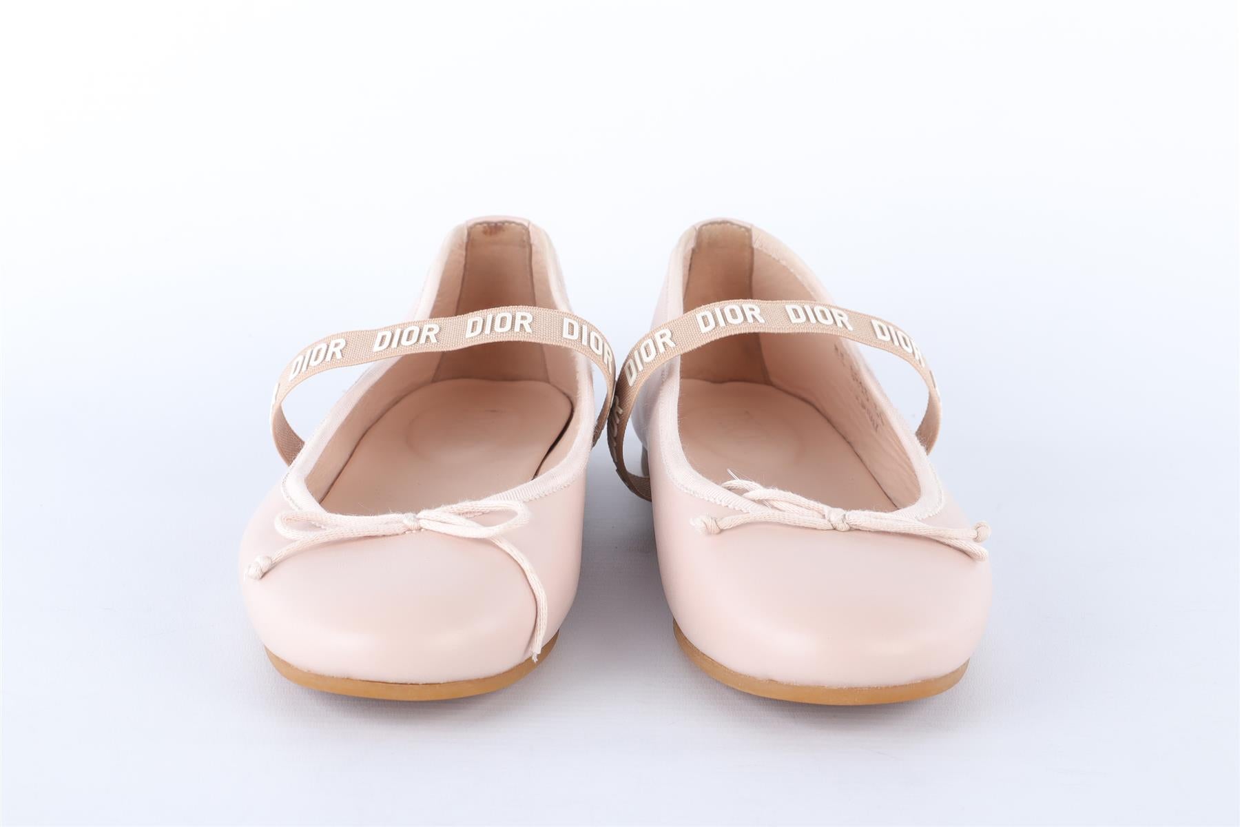 CHRISTIAN DIOR PINK KIDS GIRLS BALLET FLATS EU 35 UK 2 US 3