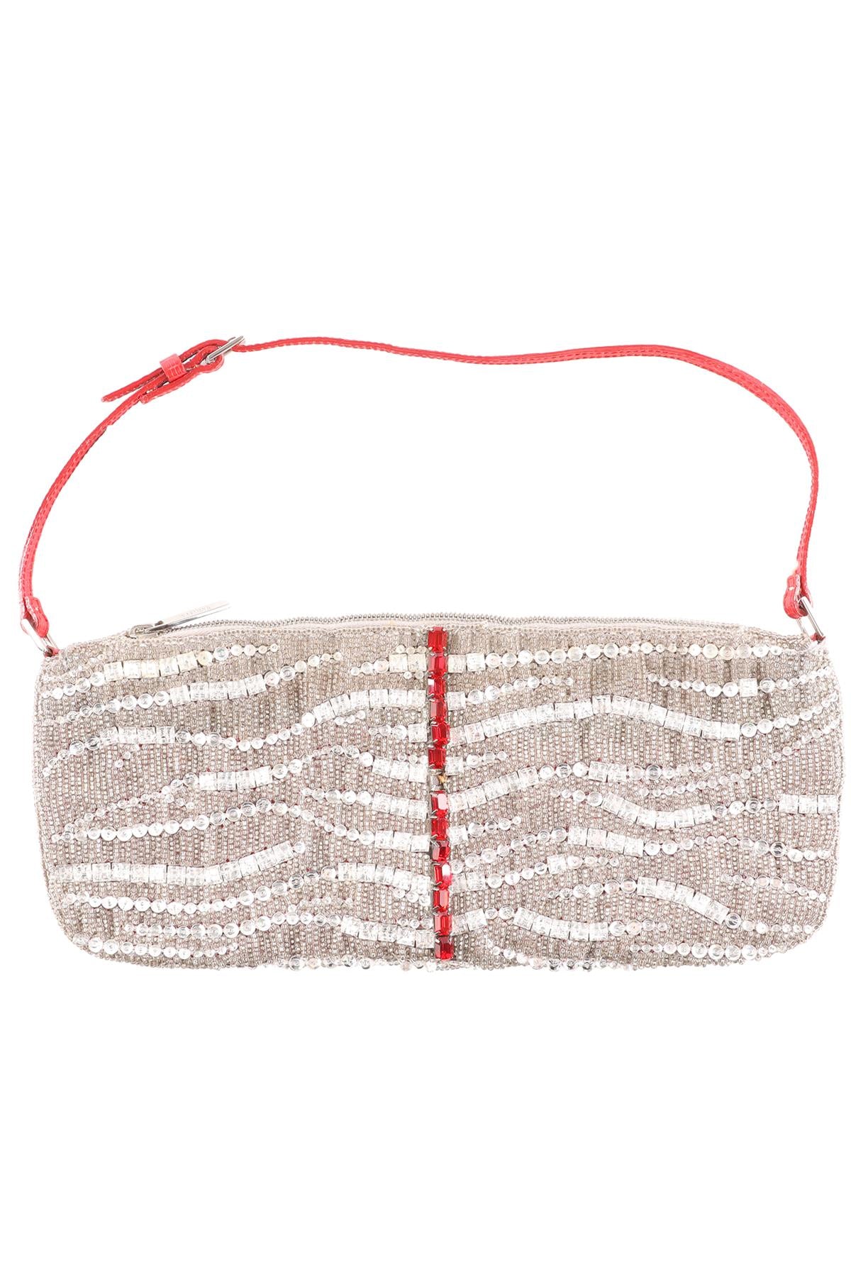 VALENTINO GARAVANI SILVER VINTAGE SEQUIN SHOULDER BAG
