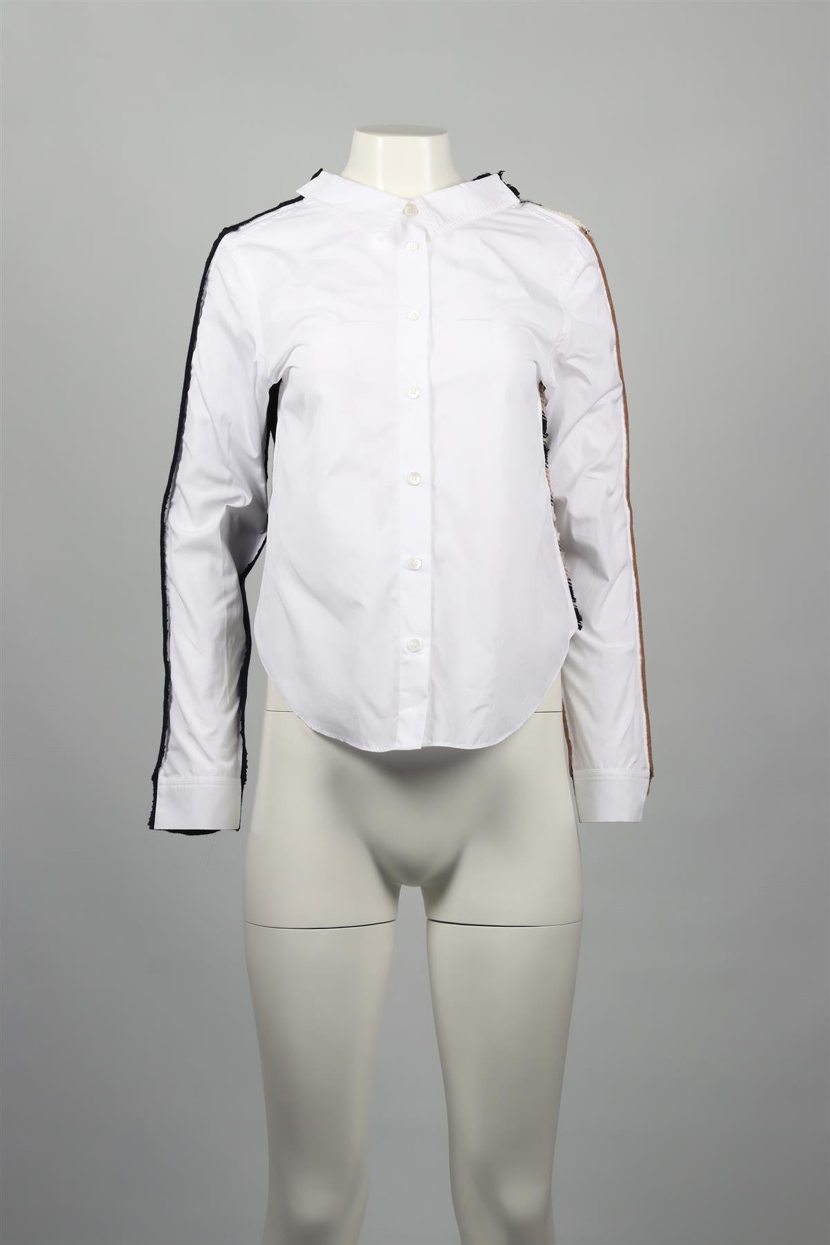 MARNI WHITE COTTON AND KNIT SHIRT IT 42 UK 10