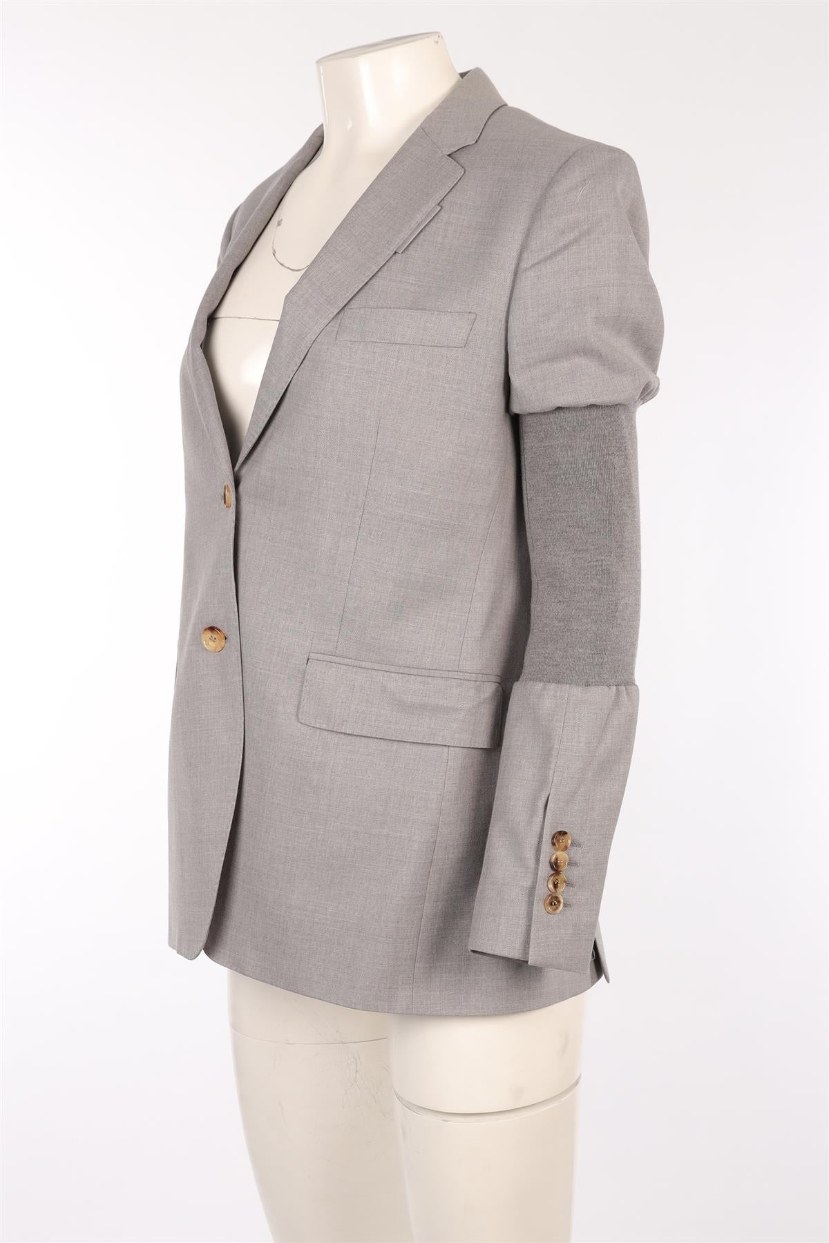 BURBERRY GREY WOOL BLAZER UK 10