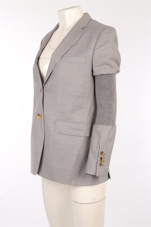 BURBERRY GREY WOOL BLAZER UK 10
