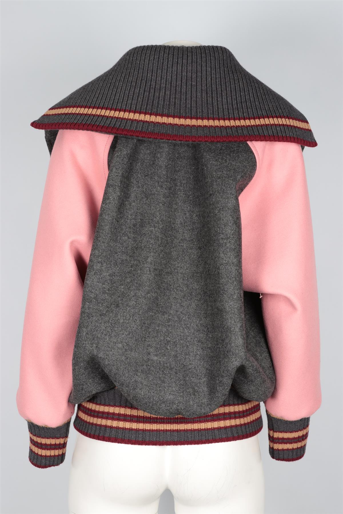 MIU MIU GREY 2017 WOOL JACKET IT 36 UK 4