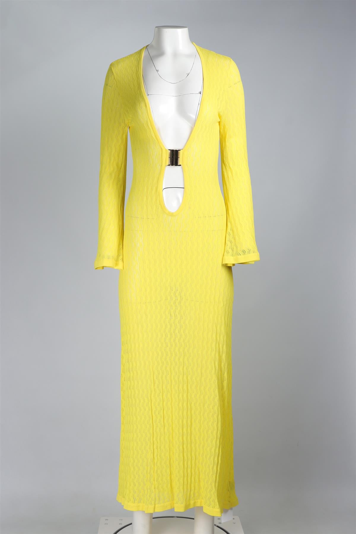 DODO BAR OR YELLOW KNIT MAXI DRESS IT 40 UK 8