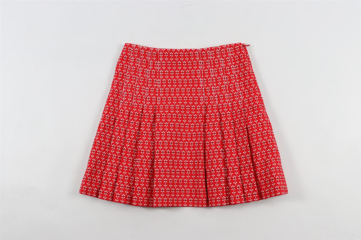 GUCCI RED COTTON MINI SKIRT IT 38 UK 6