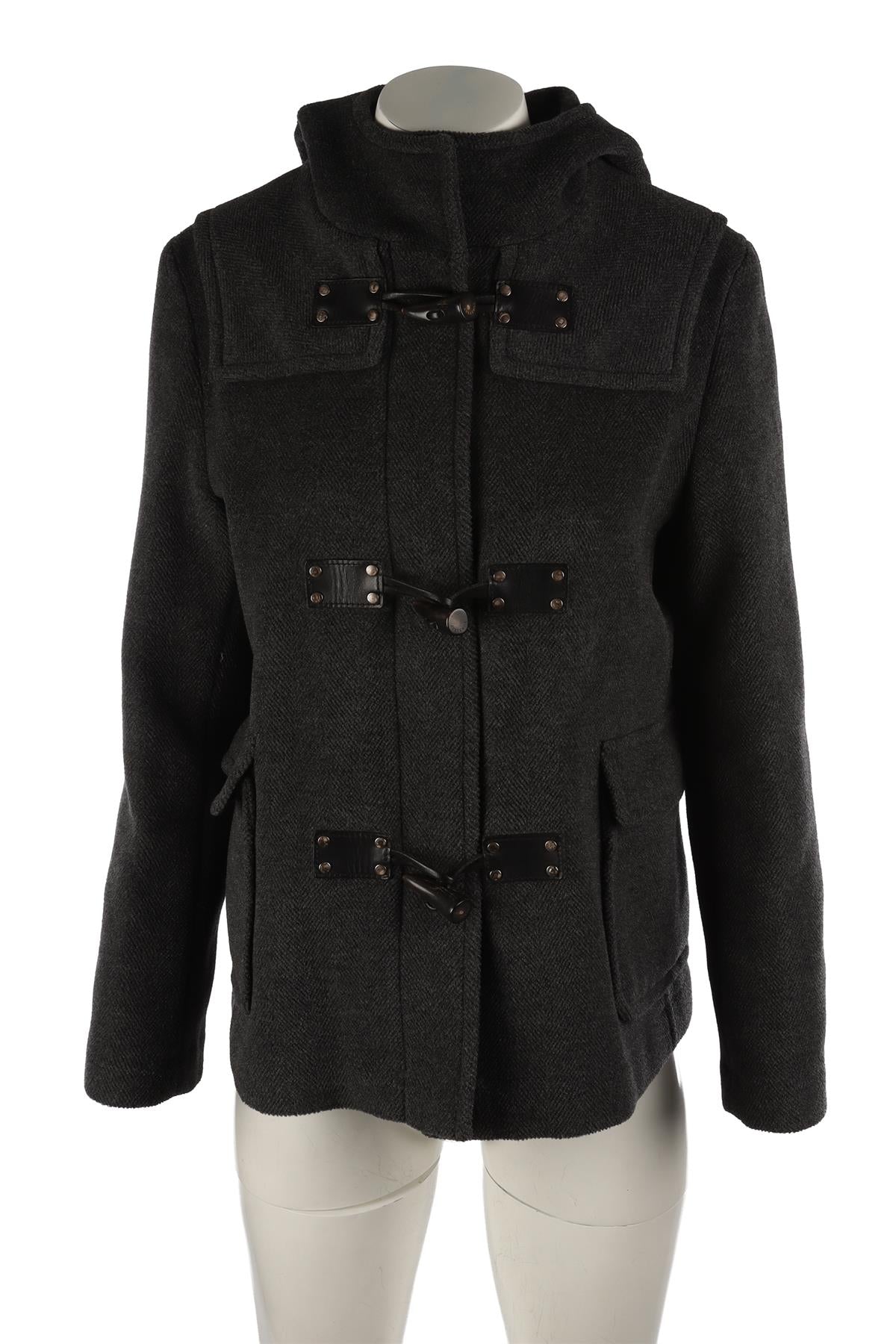 BURBERRY GREY WOOL JACKET UK 8