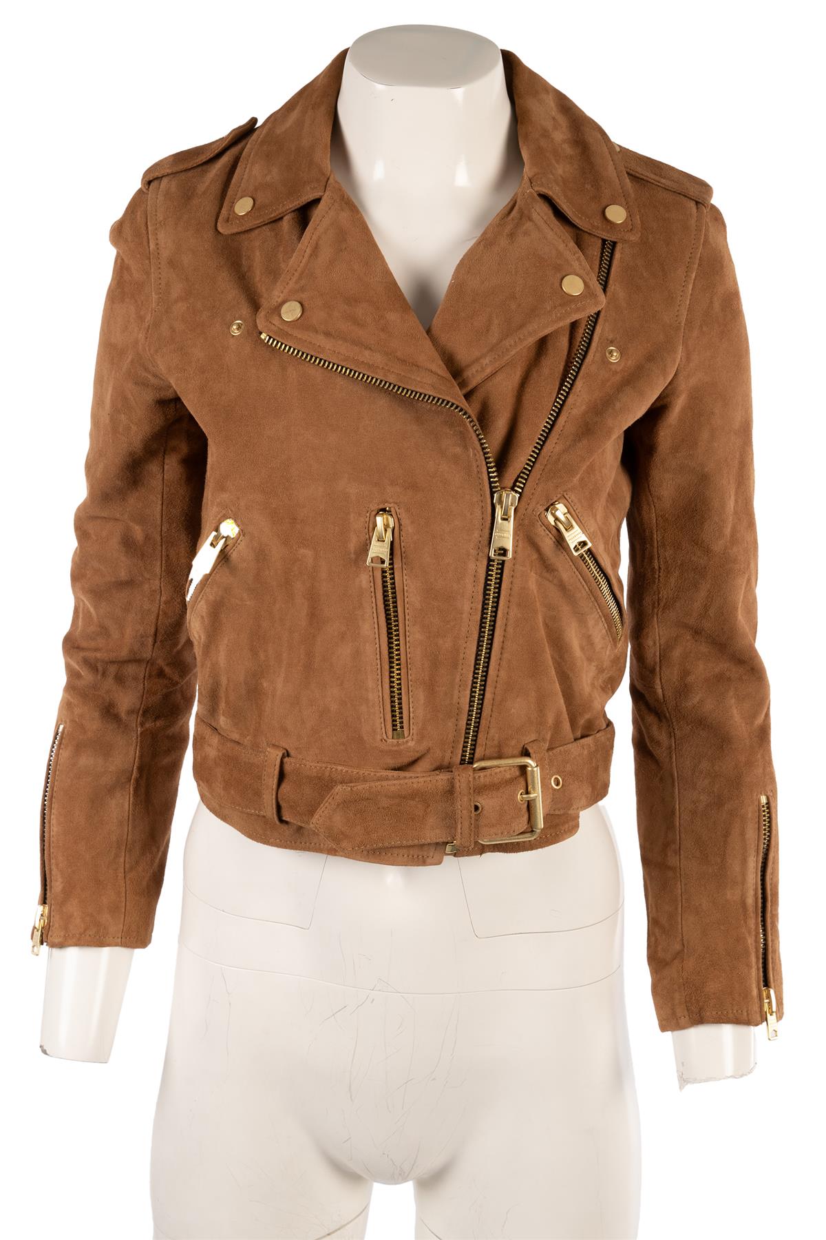 ALL SAINTS BROWN SUEDE JACKET UK 6