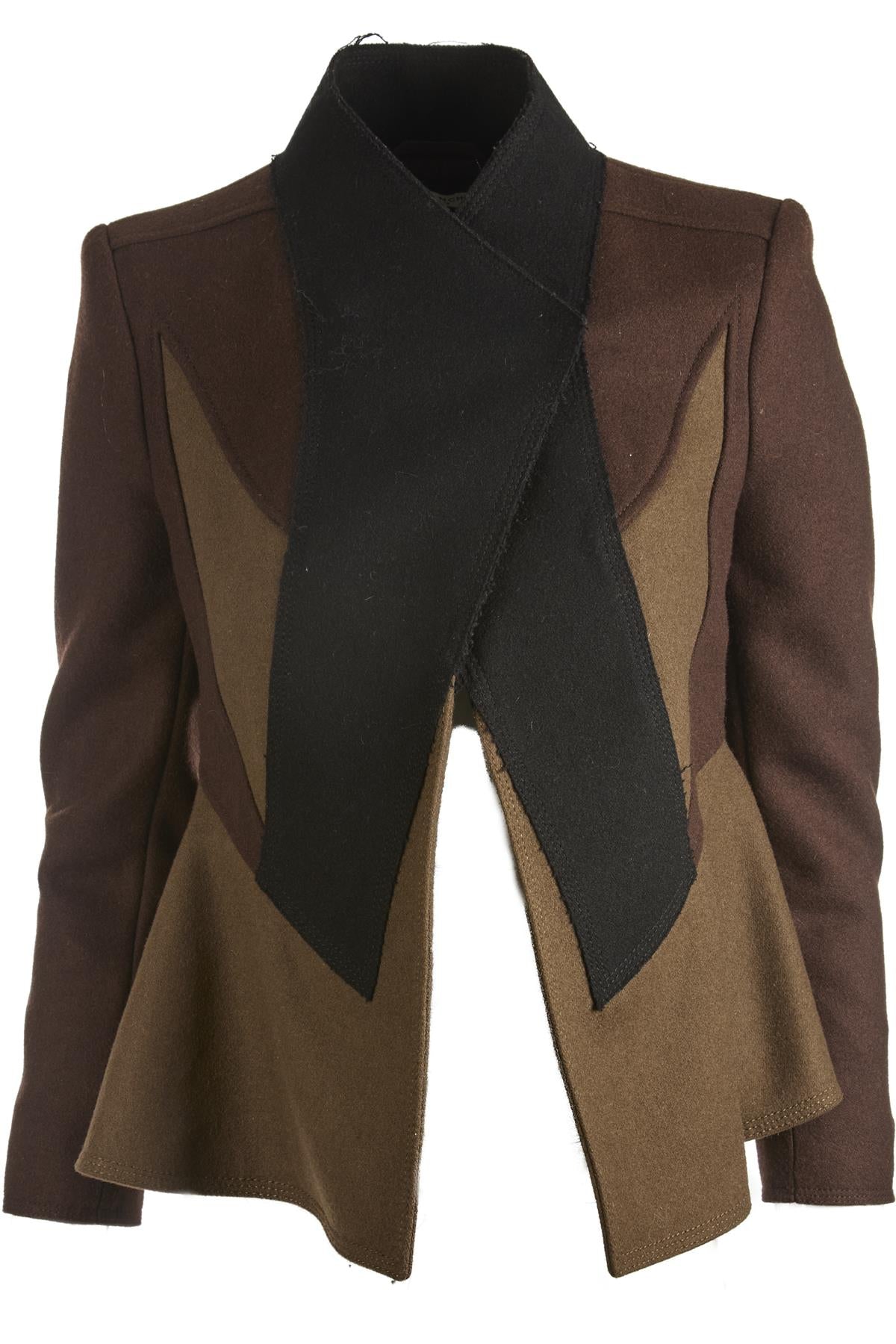 GIVENCHY BROWN 2011 WOOL JACKET FR 36 UK 8
