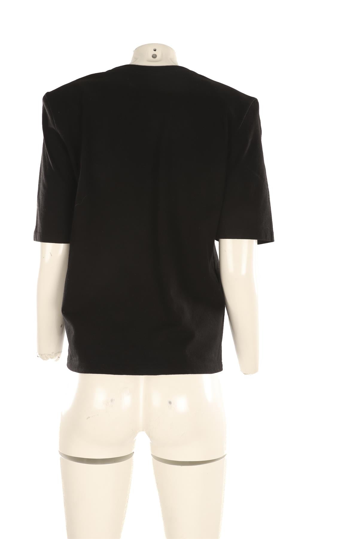 THE FRANKIE SHOP BLACK COTTON T-SHIRT SMALL