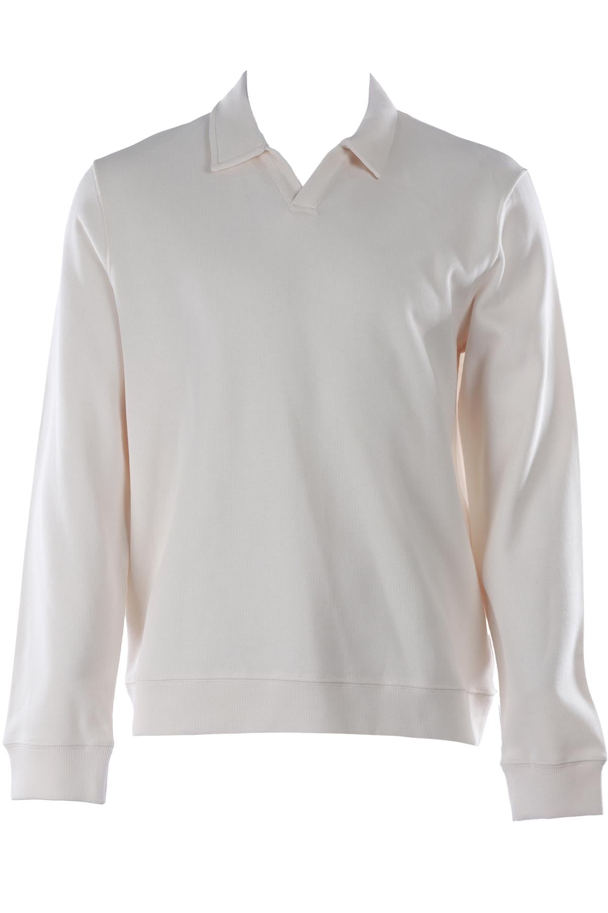 WHITE MEN'S COTTON SWEATSHIRT