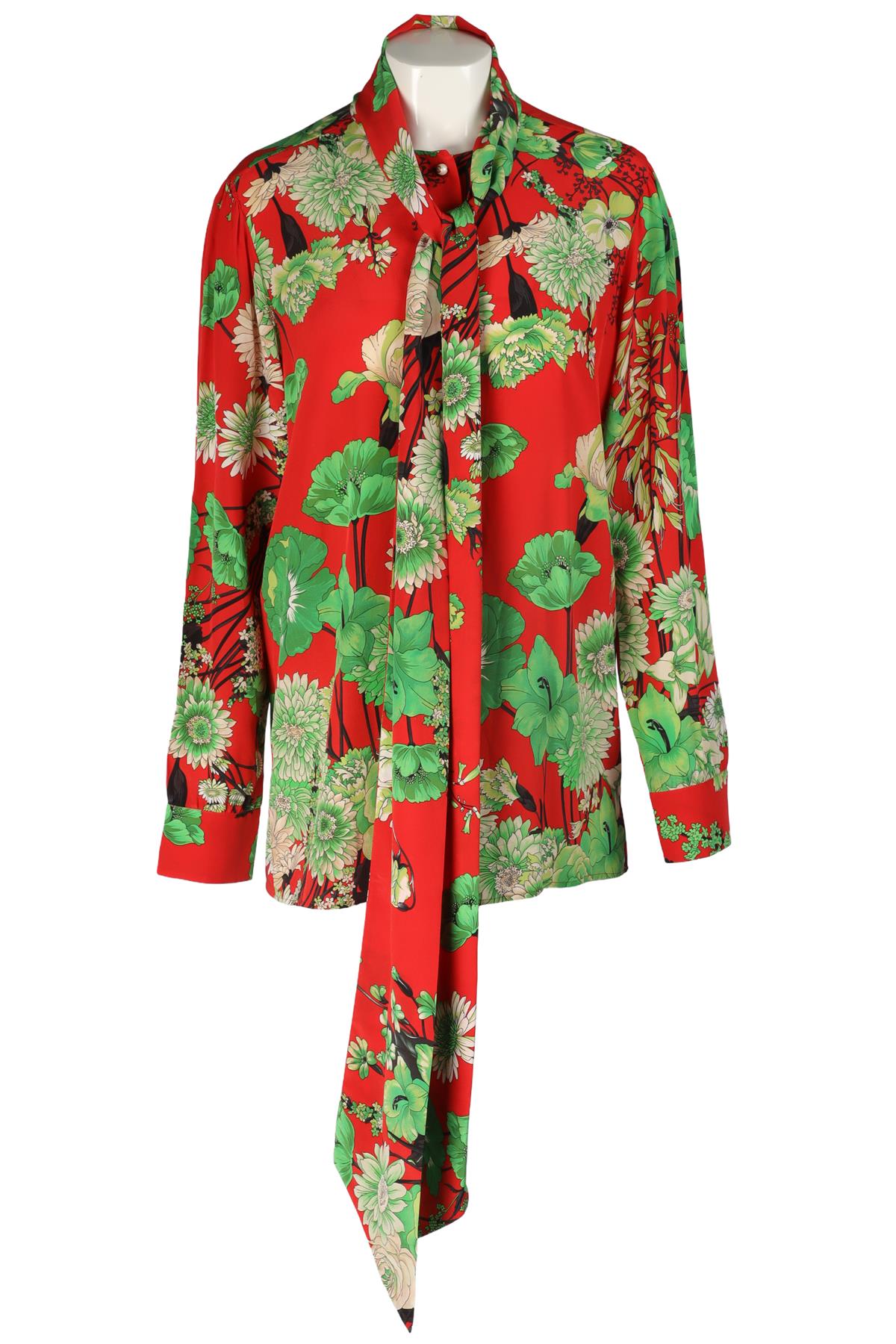 GUCCI RED SILK TOP IT 48 UK 16