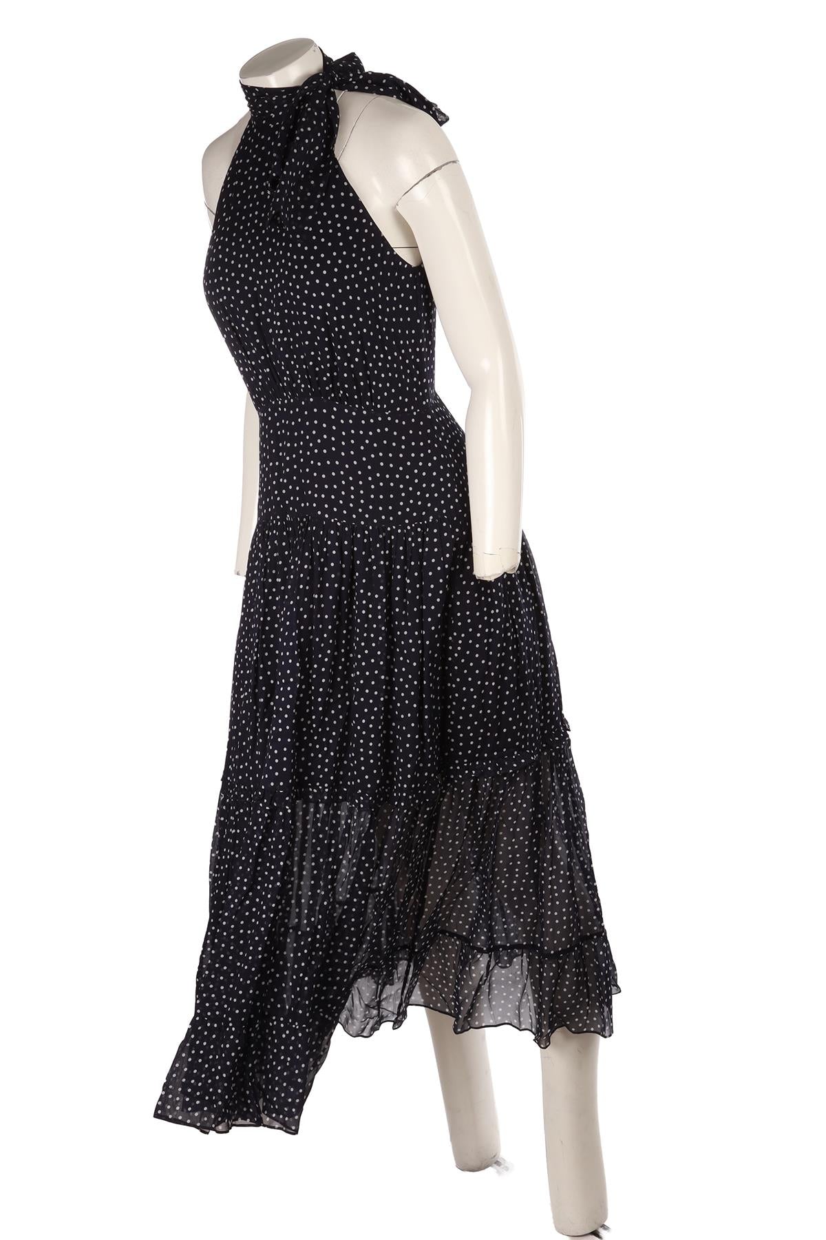 NAVY CREPE MAXI DRESS