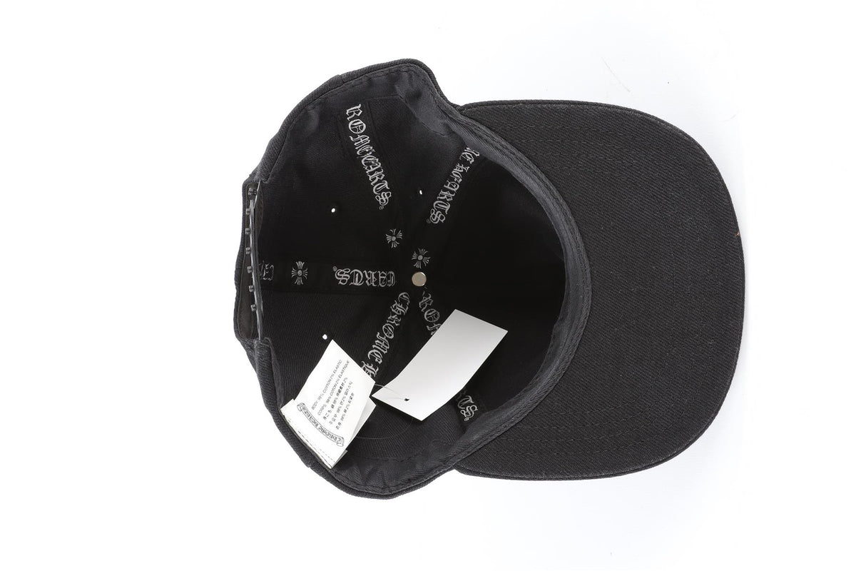 CHROME HEARTS BLACK COTTON BASEBALL CAP ONE SIZE