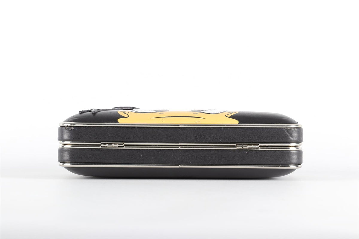 PINKO BLACK LEATHER CLUTCH