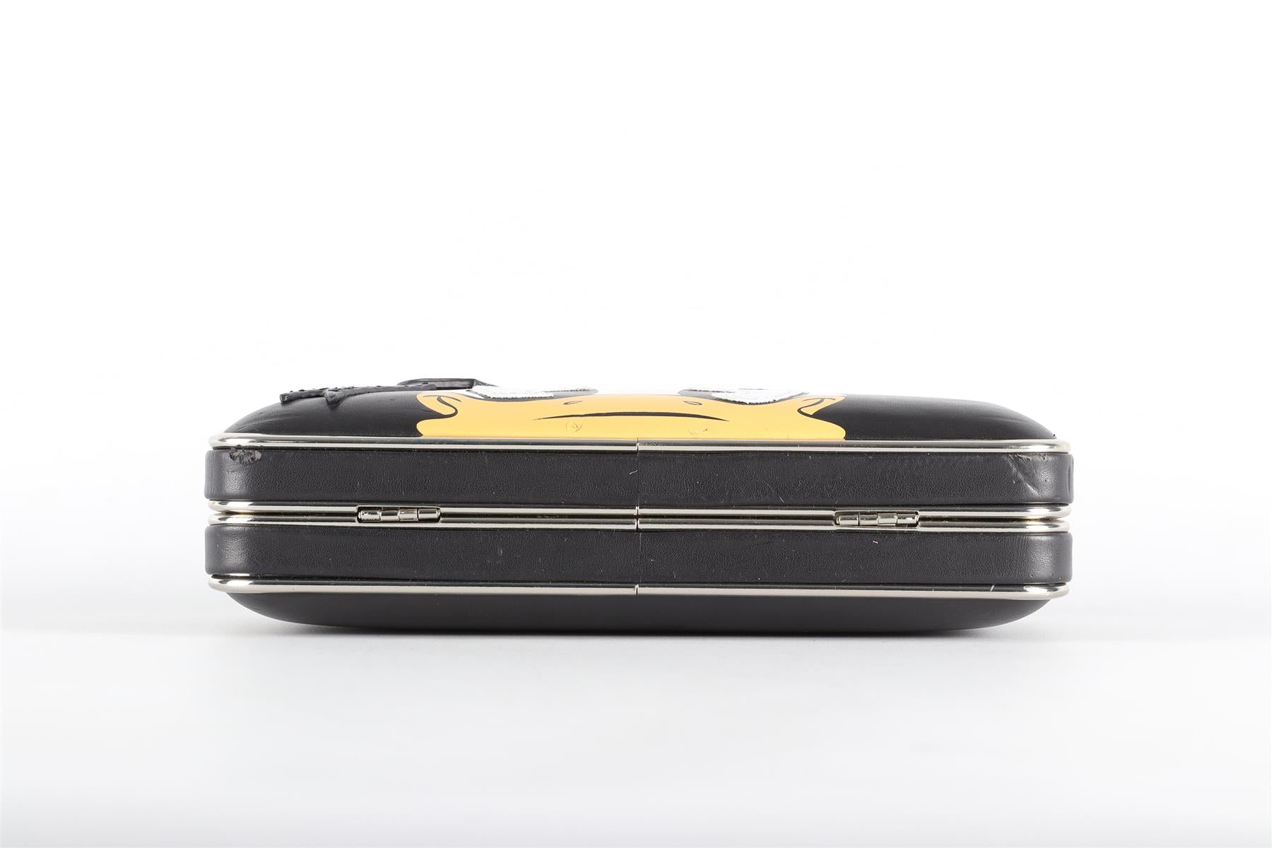 PINKO BLACK LEATHER CLUTCH
