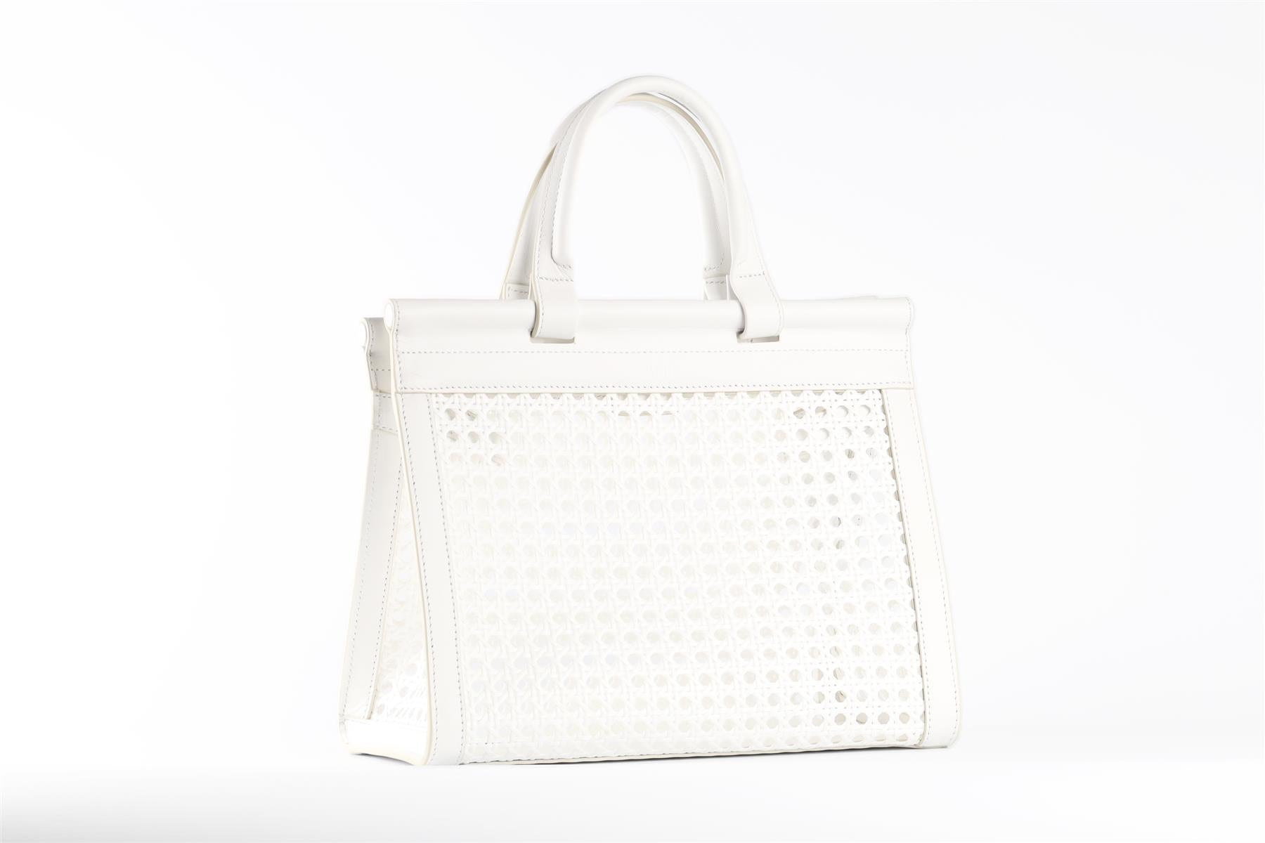 BLINQ WHITE LEATHER HANDBAG