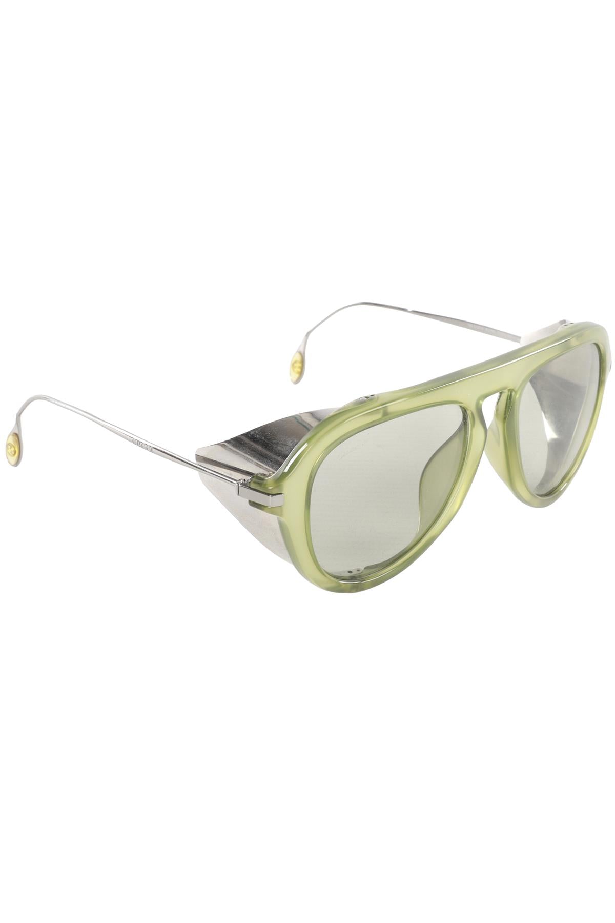 GUCCI GREEN PILOT STYLE ACETATE SUNGLASSES