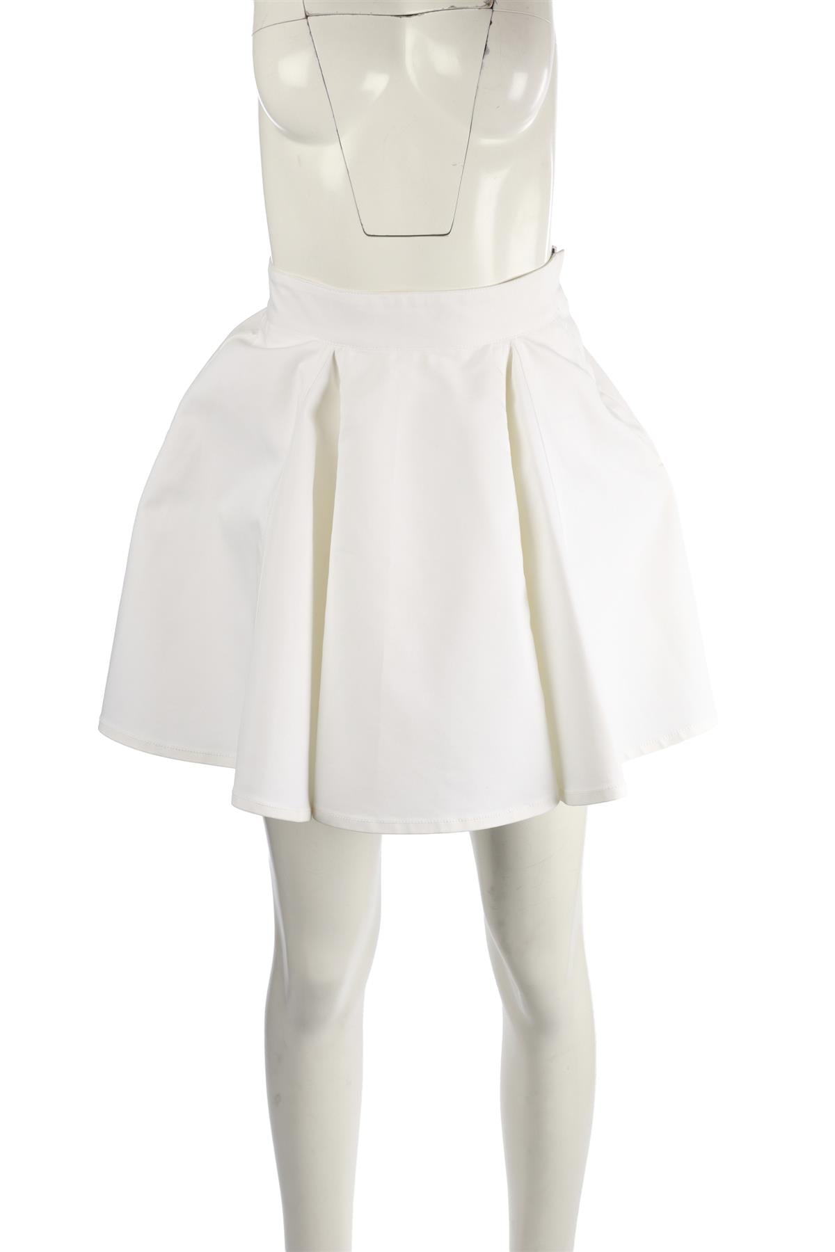 MIU MIU WHITE NYLON MINI SKIRT IT 38 UK 6
