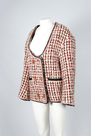 ETRO MULTICOLOUR WOOL BLEND JACKET IT 40 UK 8