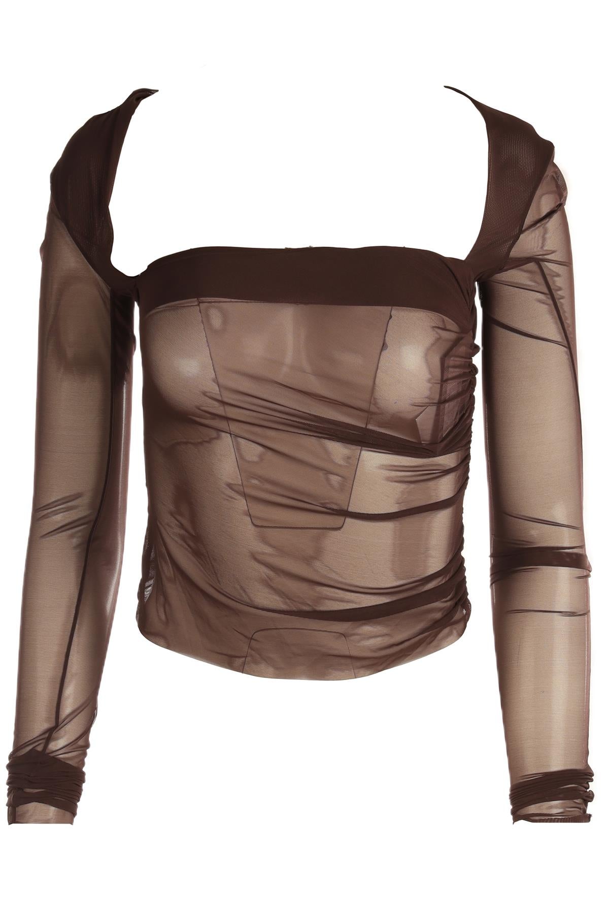 THE ANDAMANE BROWN MESH TOP IT 38 UK 6