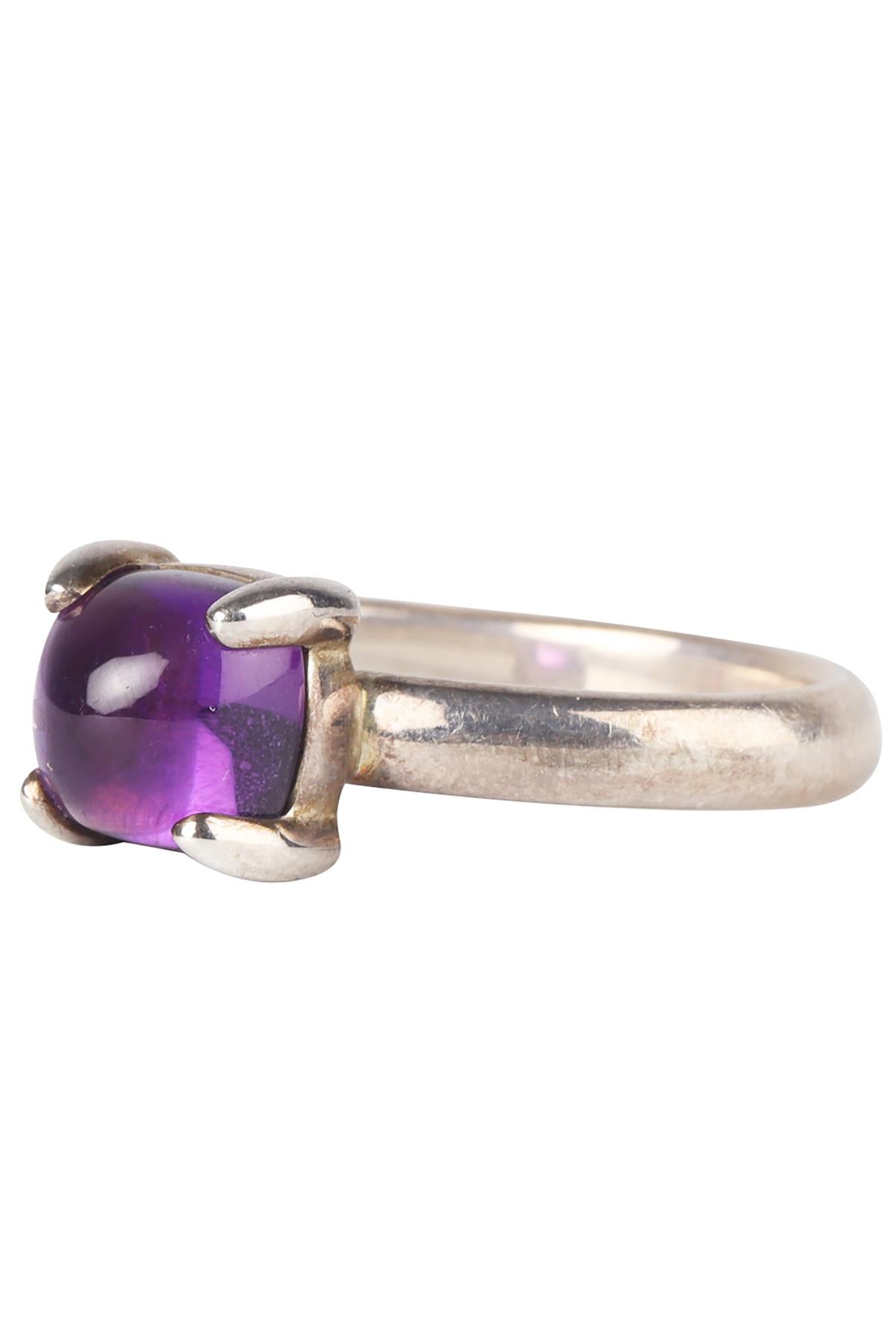 TIFFANY & CO + PALOMA PICASSO PURPLE SUGAR STACKS STERLING SILVER RING UK P