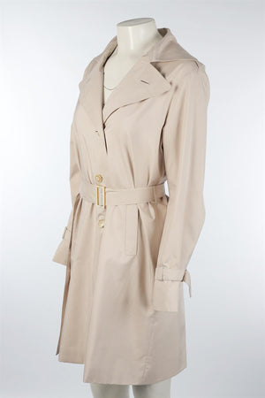 LORO PIANA BEIGE WOVEN COAT IT 42 UK 10