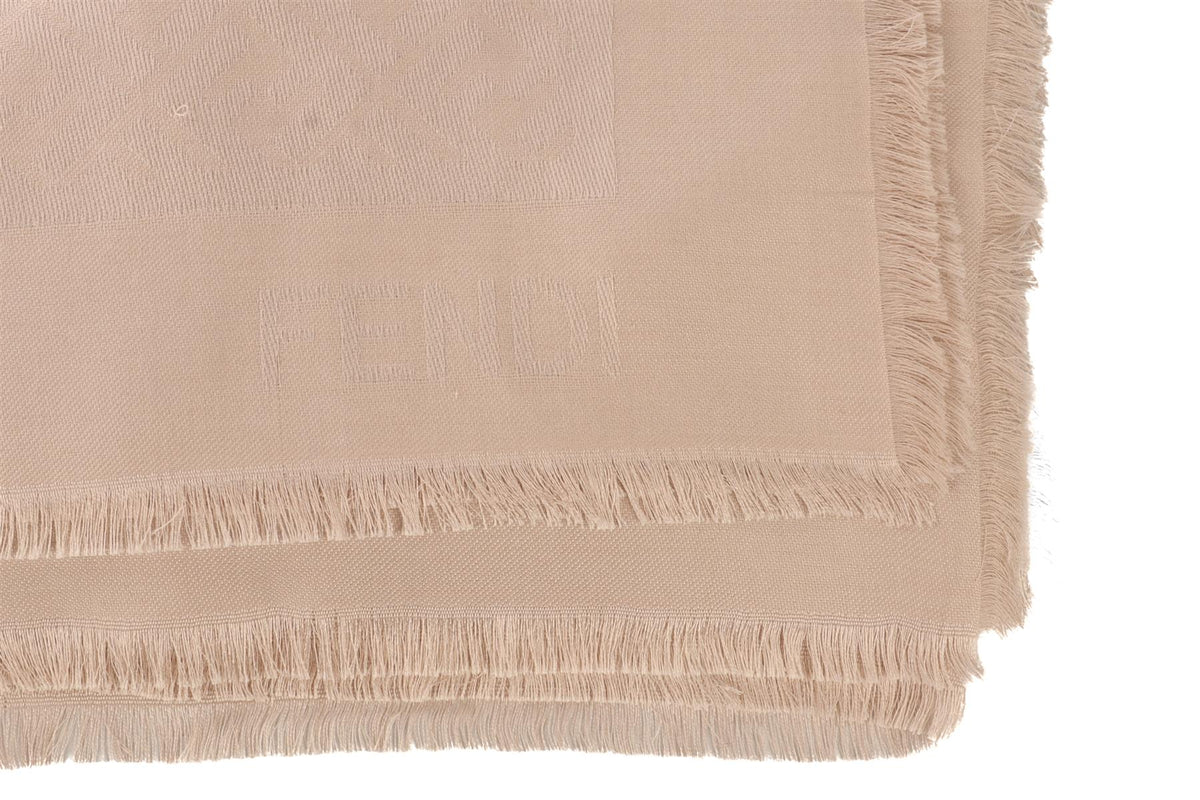 FENDI PINK FF SILK SCARF ONE SIZE