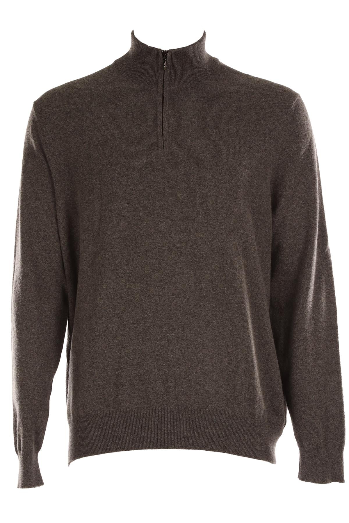 LORO PIANA GREY MEN'S CASHMERE SWEATER IT 52 UK/US 42