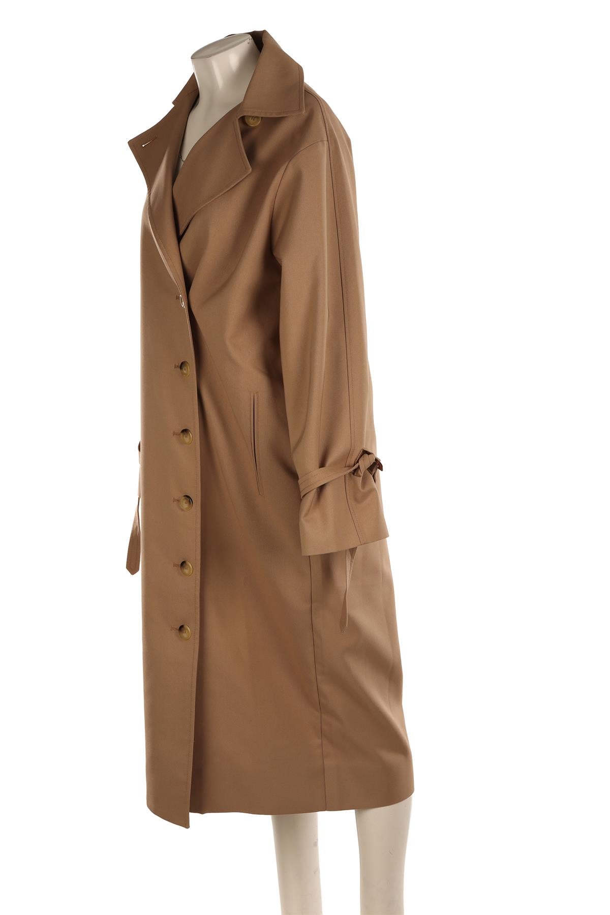 TOTEME BEIGE SIGNATURE COTTON TRENCH COAT DK 38 UK 12