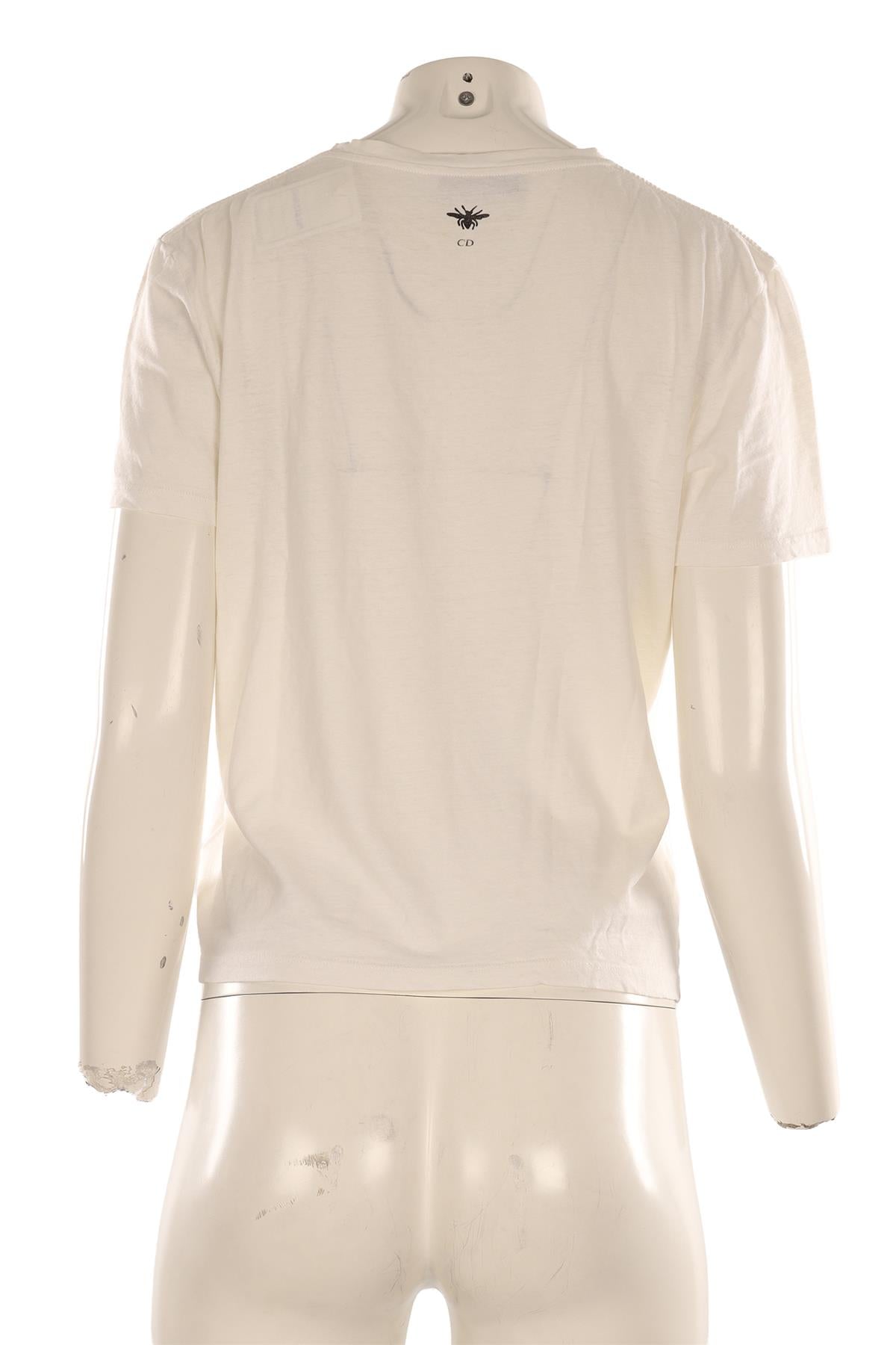 CHRISTIAN DIOR WHITE COTTON T-SHIRT LARGE