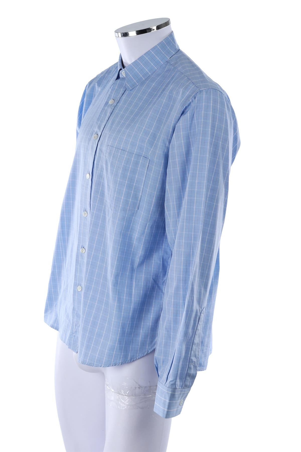 BLUE MEN'S COTTON SHIRT